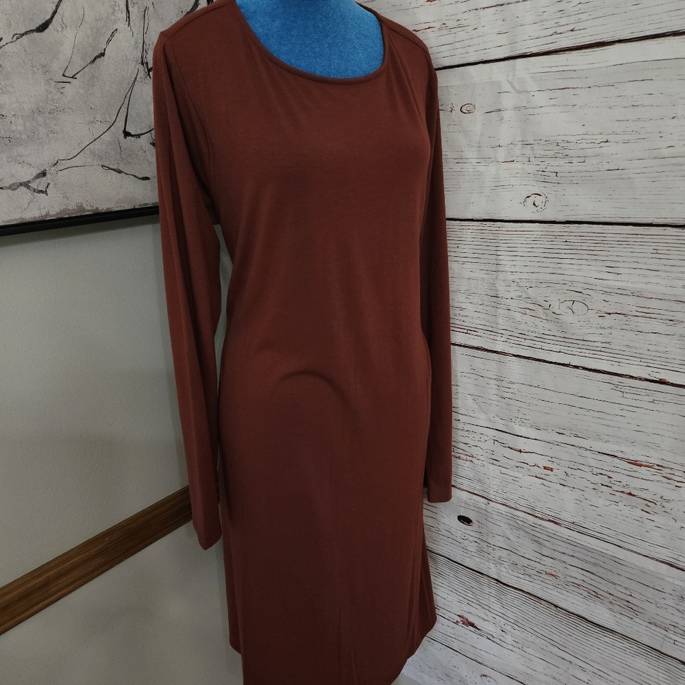 Zenana Long Sleeve Pocketed Casual Swing T-Shirt Dress Size 2x - Picture 4 of 16
